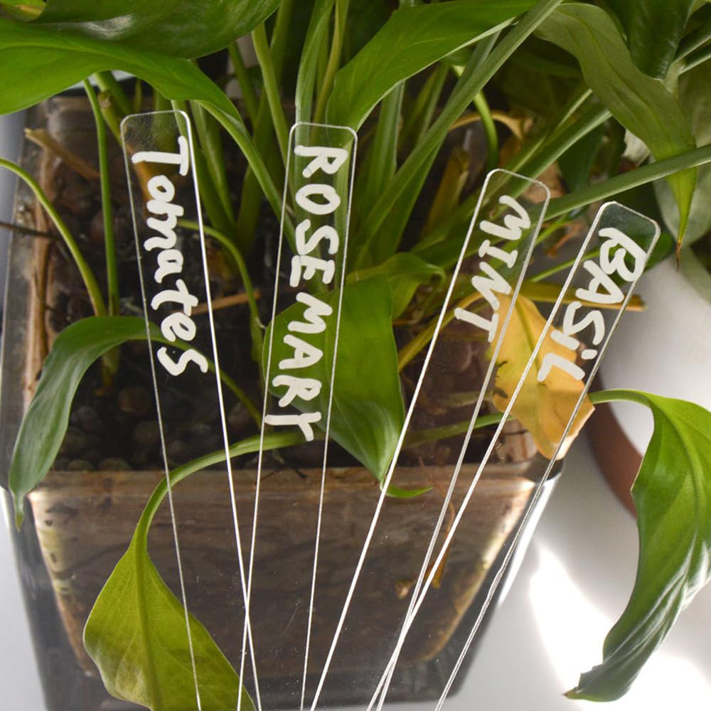 Acrylic Plant Tags Vegetable Garden Signs Plant Labels