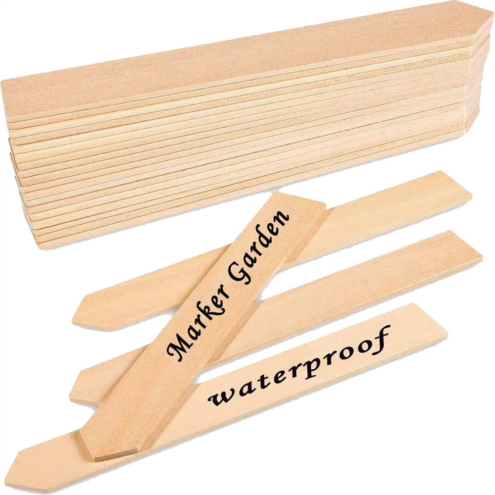 Blank Natural Wooden garden plant labels stakes