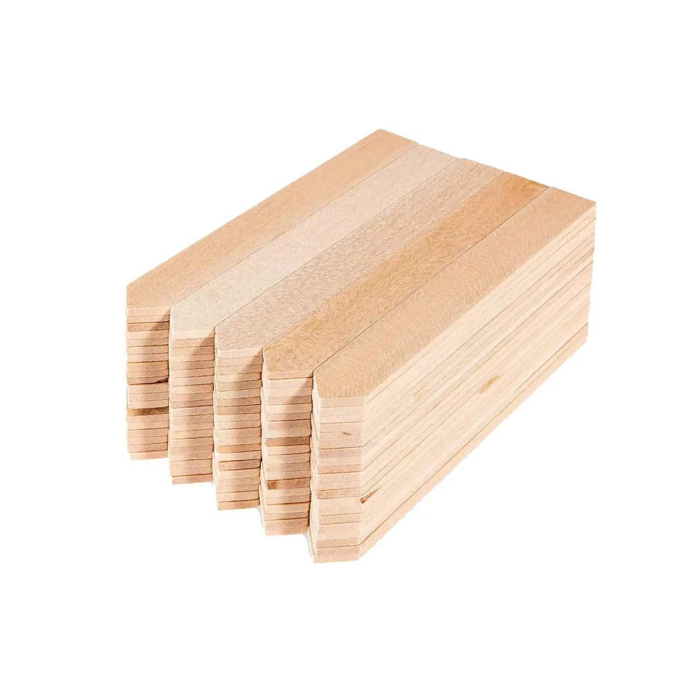 Étiquettes vierges en bois naturel pour plantes de jardin