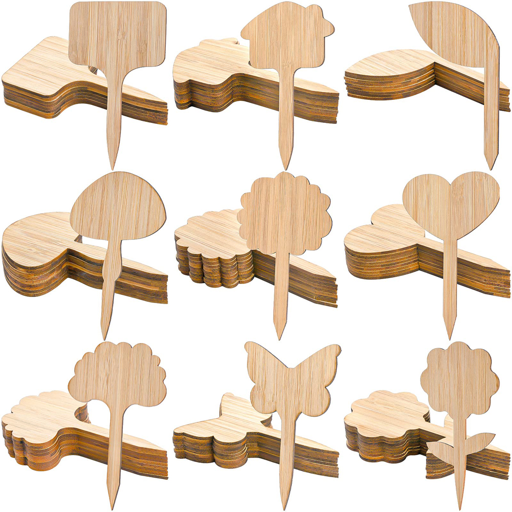 Custom Various Shapes Creative Bamboo Plant Labels