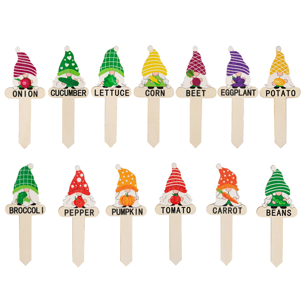 Funny Cartoon Wooden Plant Markers Seedlings Sign Supplier