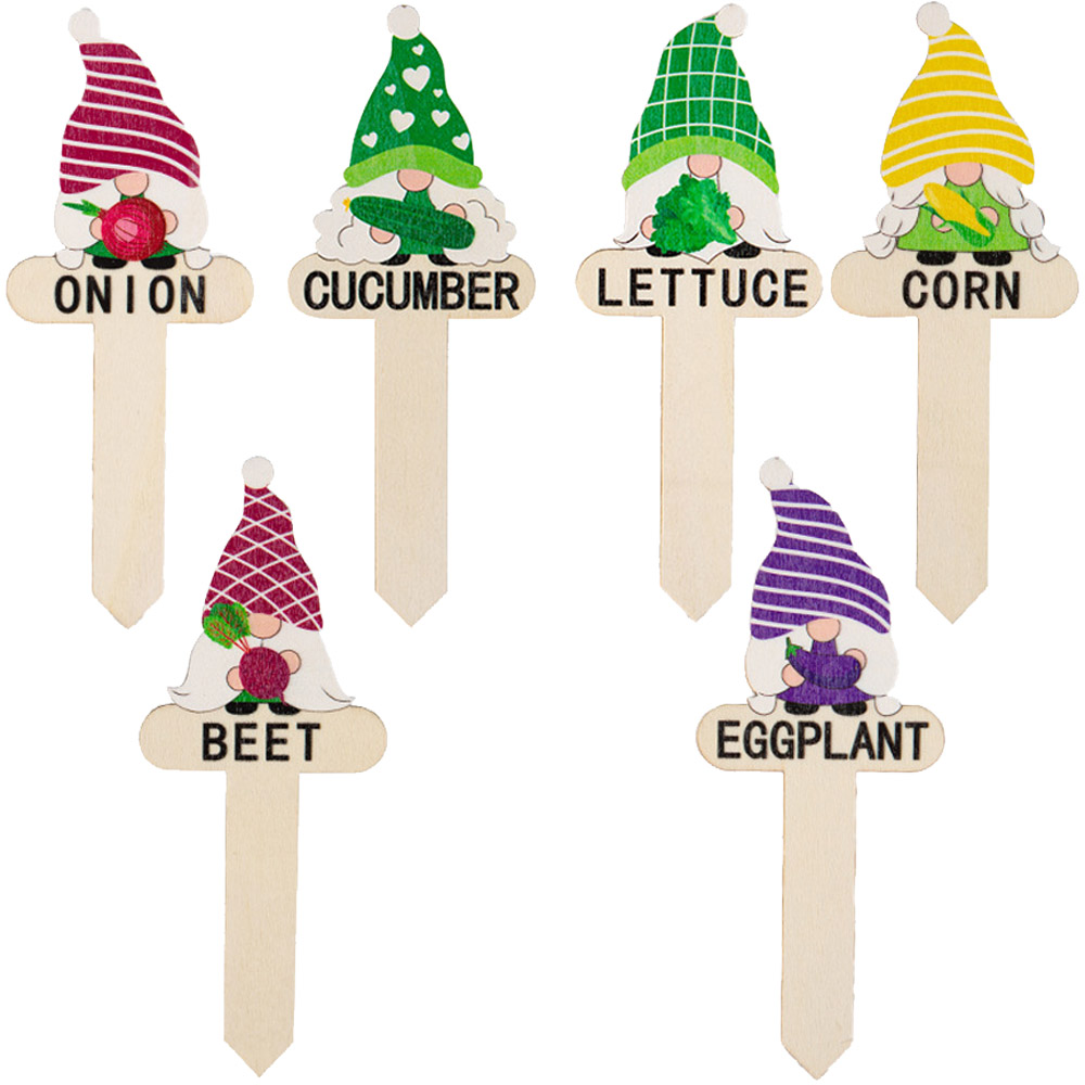 Funny Cartoon Wooden Plant Markers Seedlings Sign Supplier