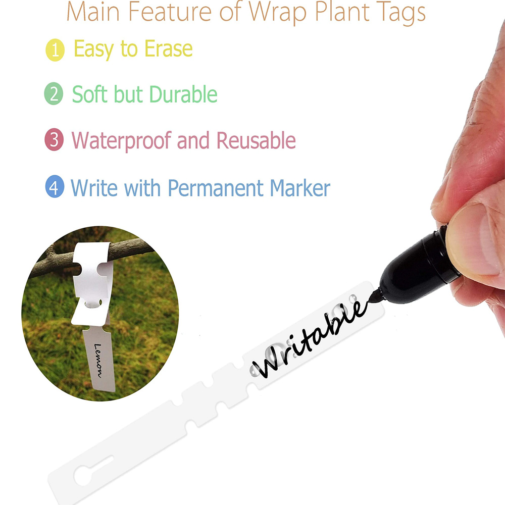 Plastic Plant Labels Wrap Around Tree Tags Markers