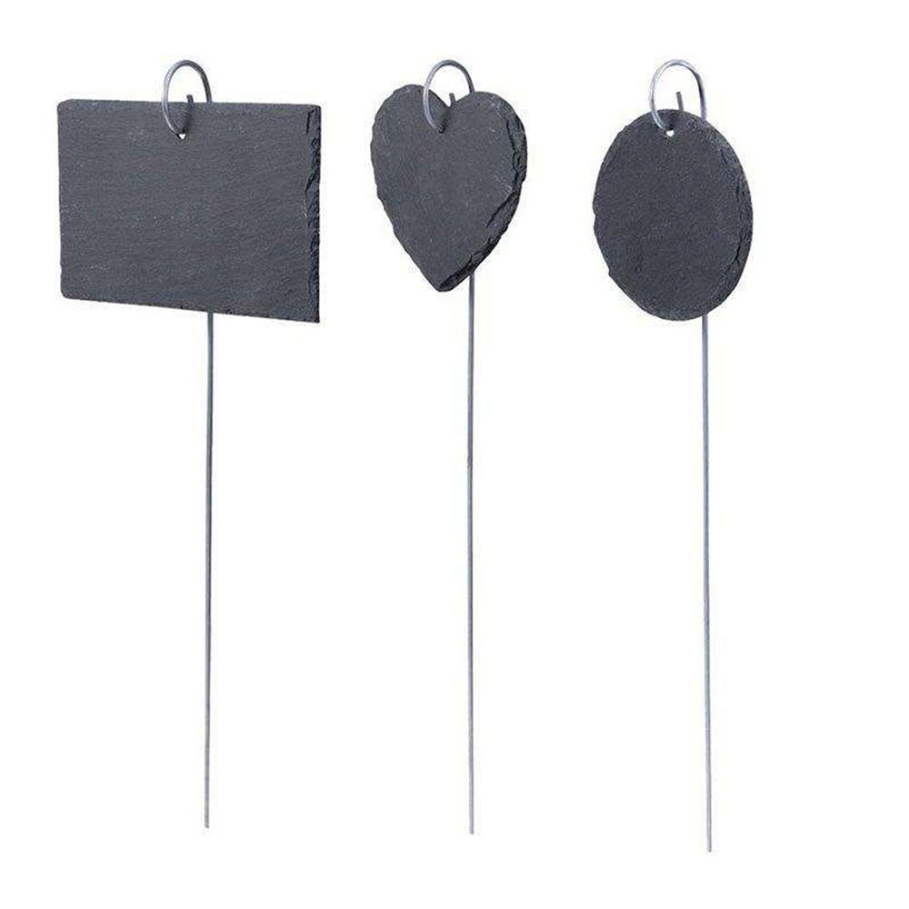 Reusable Stone Garden Slate Plant Labels Markers