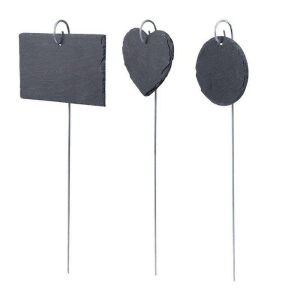 Reusable Stone Garden Slate Plant Labels Markers