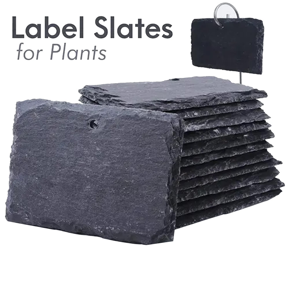 Reusable Stone Garden Slate Plant Labels Markers