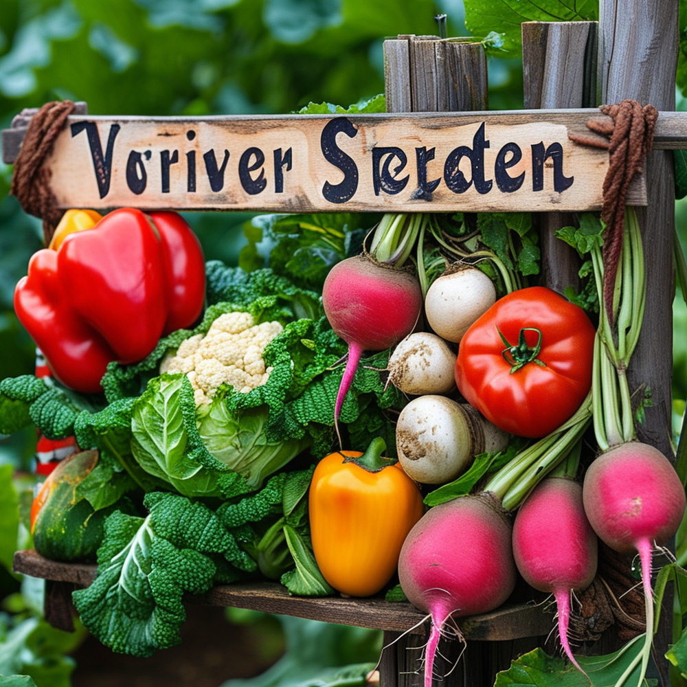 Vegetables Garden plant labels Signs