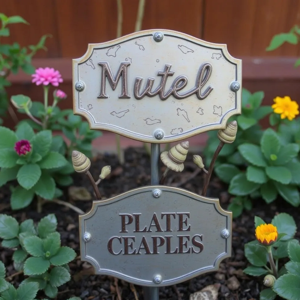 metal garden decor metal plant labels